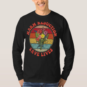 Camiseta Redução De Danos Salva Vidas Flores Vítimas Florai