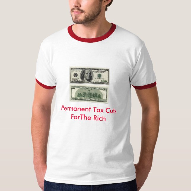 Camiseta Reduções nos impostos permanentes (Frente)