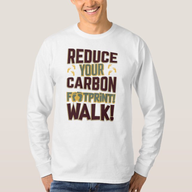 Camiseta Reduza a Novidade da sua pegada de carbono (Frente)