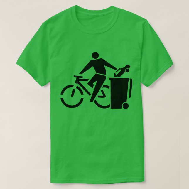 Camiseta Reduza a poluição do ar: Monte uma bicicleta (Frente do Design)