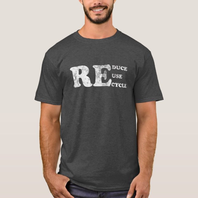 Camiseta Reduza o Reciclar de reutilização (Frente)