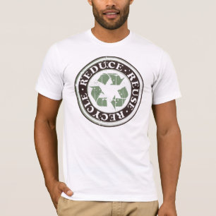 CAMISETA REDUZA O T-SHIRT DO RECICLAR REUSAR
