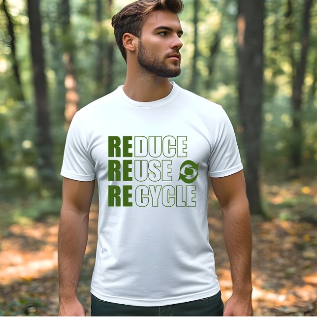 Camiseta Reduzir a reutilização do reciclar (Criador carregado)