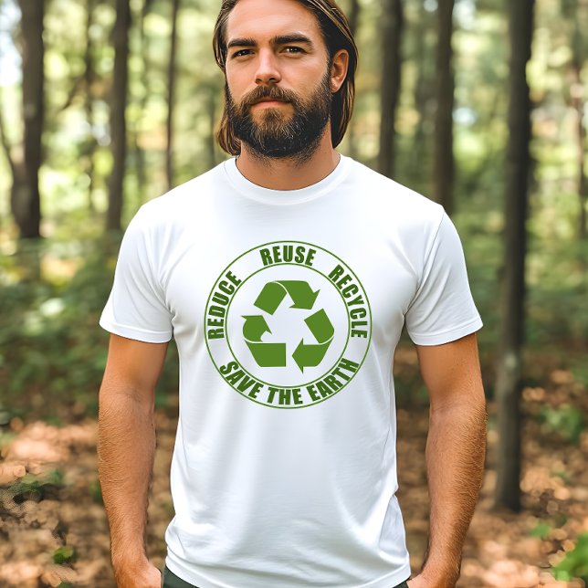 Camiseta Reduzir a reutilização do reciclar (Criador carregado)