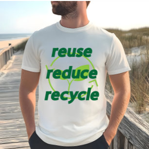 Camiseta Reduzir a reutilização do reciclar