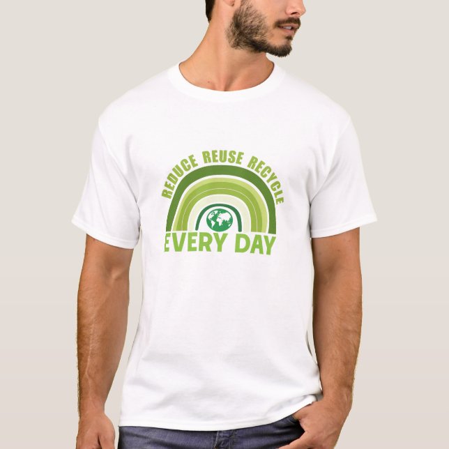 Camiseta Reduzir a reutilização do reciclar (Frente)