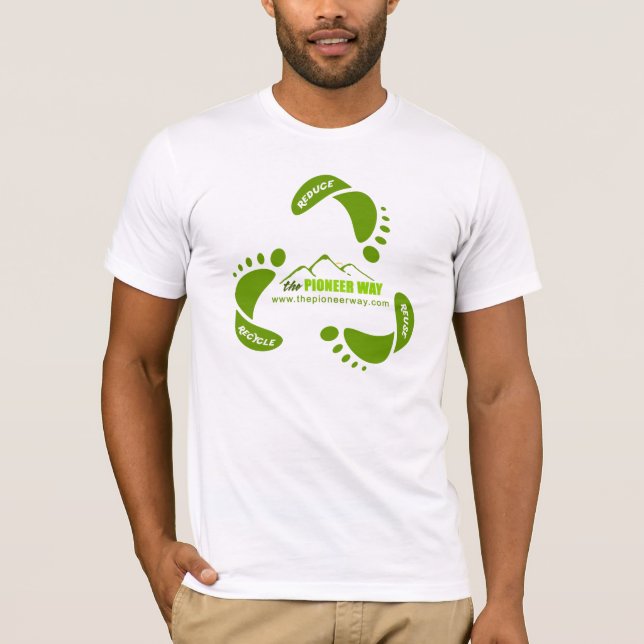 Camiseta Reduzir a utilização do Reciclar "Made in USA" (T- (Frente)