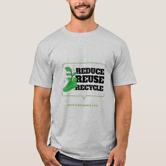 Camiseta Reduzir,Reutilizar, Reciclar (Frente)