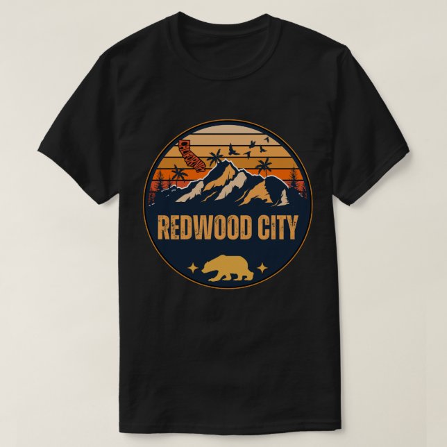 Camiseta Redwood City, Califórnia (Frente do Design)