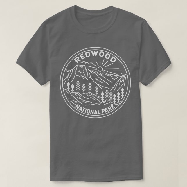 Camiseta Redwood National Park California Monoline (Frente do Design)