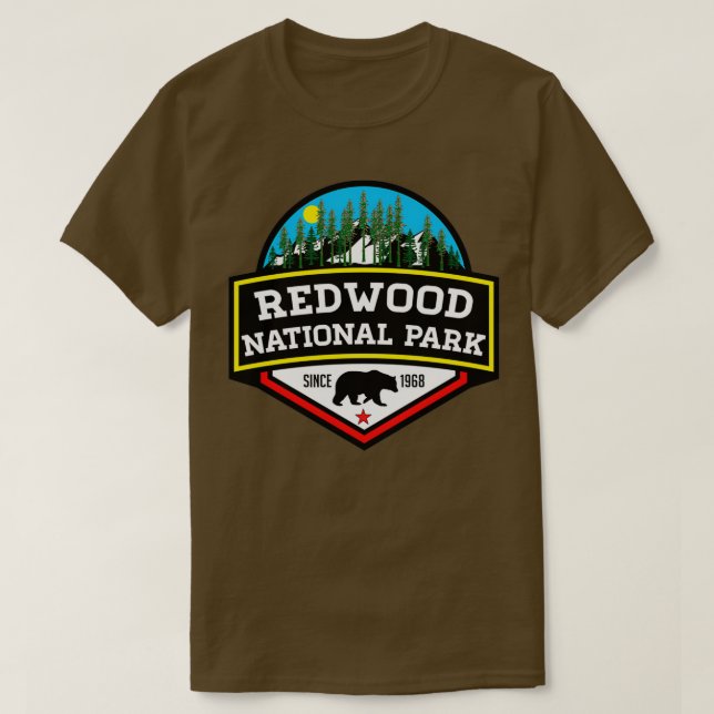 CAMISETA REDWOOD NATIONAL PARK CALIFÓRNIA REDWOODS MOUNTAIN (Frente do Design)