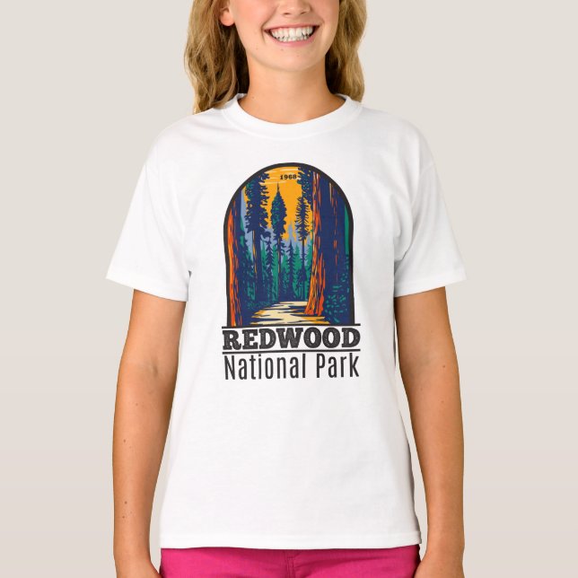 Camiseta Redwood National Park California Vintage (Frente)