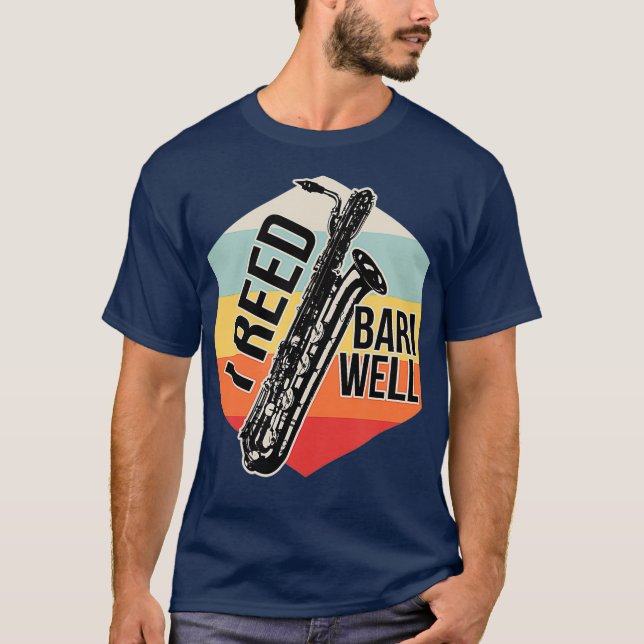 Camiseta Reed Bari Well Baritone Sax Saxophone Player (Frente)