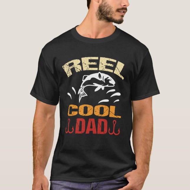Camiseta Reel Cool Dad Dead Fishing Walking Dog Wet Fly Beg (Frente)