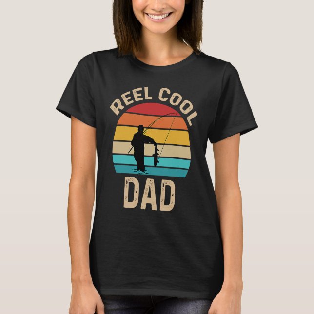 Camiseta Reel Cool Dad Fishing Vintage Retro (Frente)