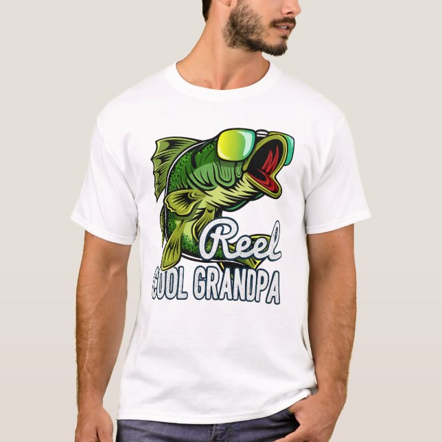 Camiseta Reel Cool Grandpa Fishing T-Shirt – Funny Bass Fis (Frente)