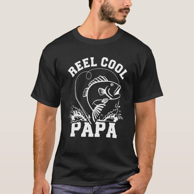 Camiseta Reel Cool Papa Dad Fishing (Frente)