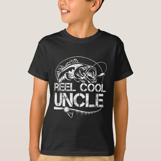 Camiseta Reel Cool Uncle Fishing Daddy Fathers Day Dad For  (Frente)