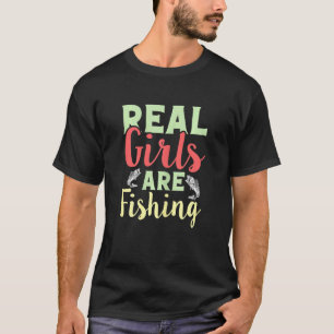 Camiseta Reel Girls Estão Pescando, Pescadora, Pesca Divert