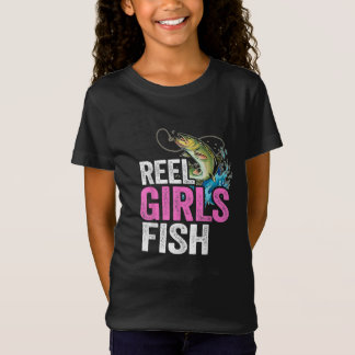 Camiseta Reel Girls Fish Bass Pesca Engraçada Pescadora