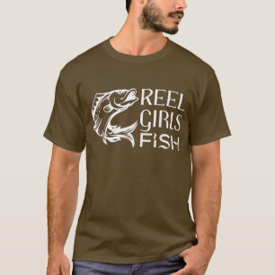 Camiseta Reel Girls Pede Mulheres Engraçadas À Pesca
