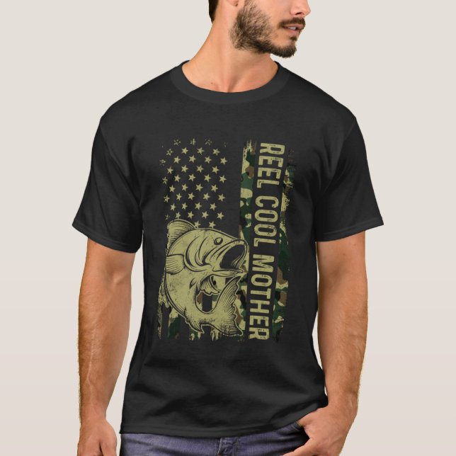 Camiseta Reel Legal Madre Camoufline Pesca com pavilhão ame (Frente)