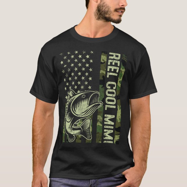 Camiseta Reel Legal Mimi Camouflage Pesca com pavilhão amer (Frente)
