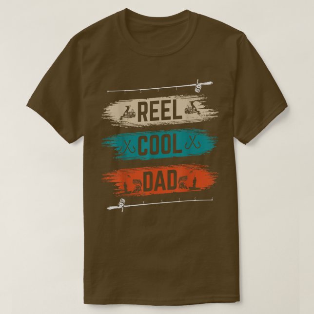 Camiseta Reel Legal Pai Pescador Pai Dia Pai Oferece Fis (Frente do Design)