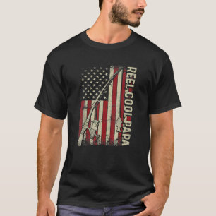 Camiseta Reel Legal Papa American Flag Family Fish Padre