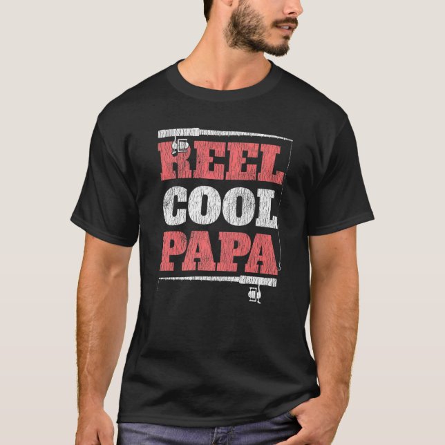 Camiseta Reel Legal Papa Orgulhoso Filho Filha Pai Peixe (Frente)