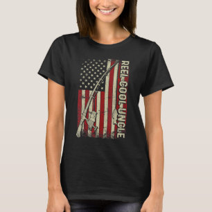 Camiseta Reel Legal Tio Americano Bandeira Pesca Natal