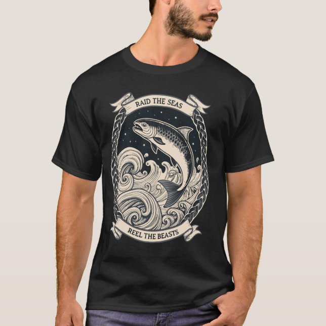 Camiseta Reel the Beasts u2013 Norse Knotwork Mythology Vik (Frente)
