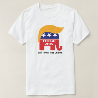 Camiseta Reeleger o Presidente Trump 2028 3º Mandato é o Ch