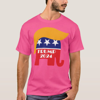 Camiseta Reeleger Presidente Trump 2024 Elefante Republican