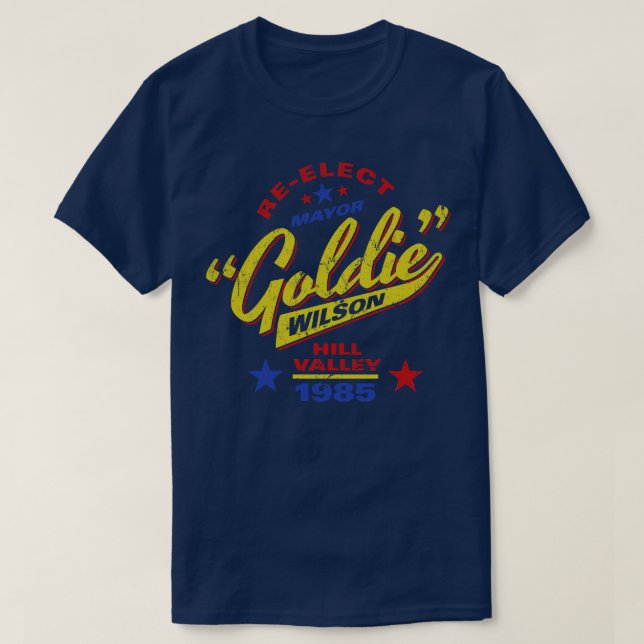 Camiseta Reeleita o prefeito Goldie Wilson (Frente do Design)