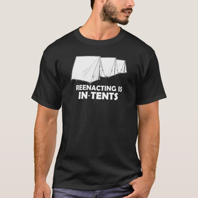 Camiseta Reenacting é intenções - cores escuras (Frente)