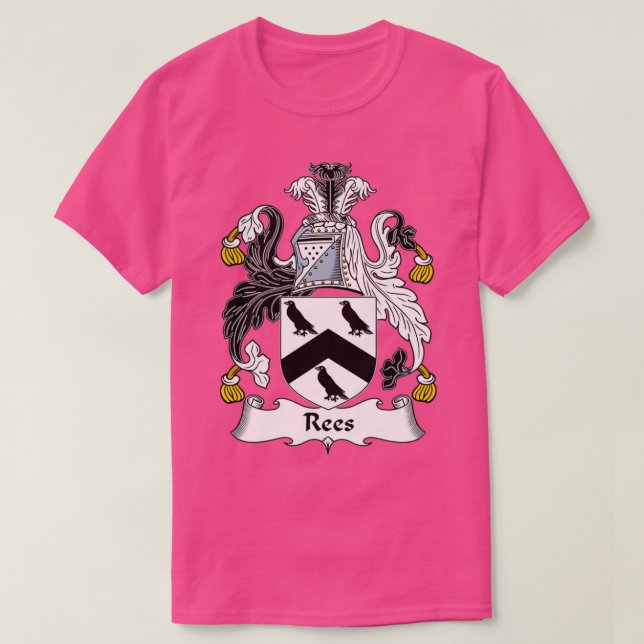 Camiseta Rees Coat of Arms Family Crest  (Frente do Design)