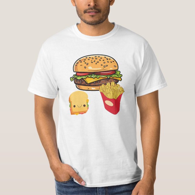Camiseta Refeição Combo de Comida Rápida (Frente)