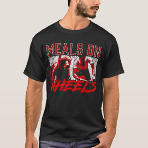 Camiseta Refeições No Urso Engraçado Da Roda Perseguindo