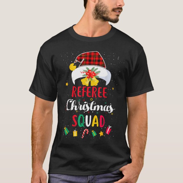 Camiseta Referee Christmas Squad Santa Hat Umre Match  (Frente)