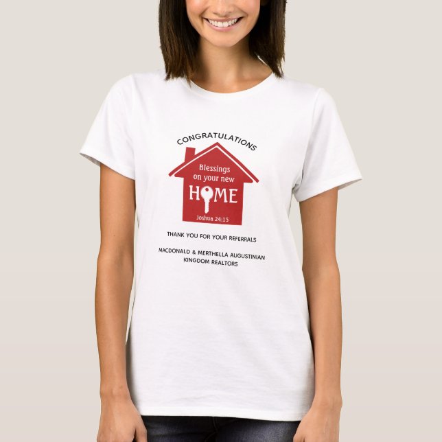 Camiseta Referências de presentes personalizadas do Realtor (Frente)