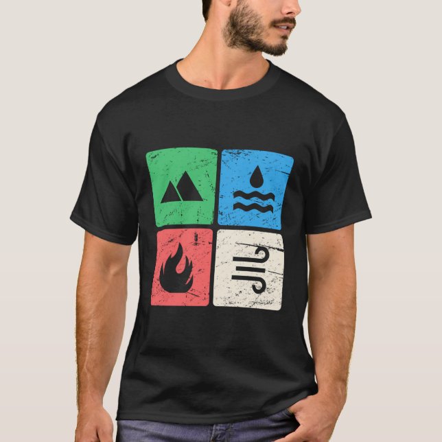 Camiseta Refletindo Quatro Elementos Hoodie (Frente)