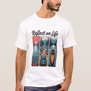 Camiseta Refletir sobre a Montanha do Lago Vibes da Naturez