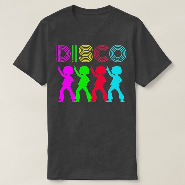 Camiseta Refletor Disco Hustle Dancing 70s 80s Themed (Frente do Design)