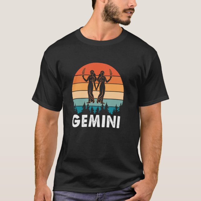 Camiseta Refletor Gemini - Símbolo Zodíaco Horoscópio (Frente)