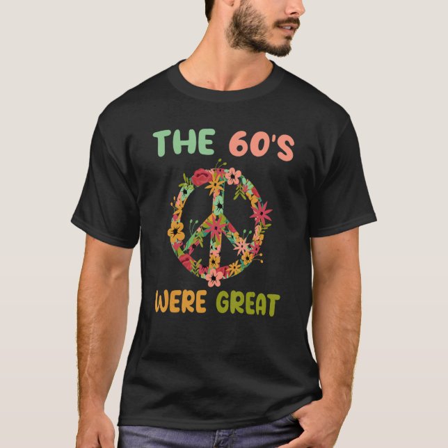 Camiseta Refletor Peace 60s Sinal de Paz Hippie Flower Qout (Frente)