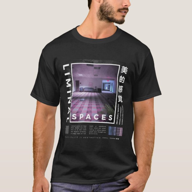 Camiseta Refletor Vaporwave de Espaços Limínicos (Frente)