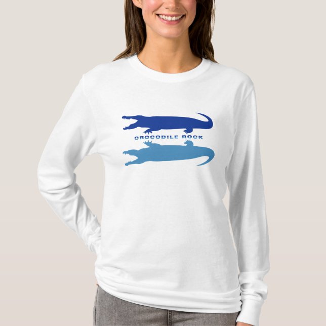 Camiseta Reflexão Crocodilo (Azul) (Frente)