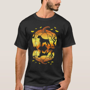 Camiseta Reflexão Da Água Do Cachorro Num Halloween De Abób