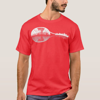 Camiseta Reflexão da Raquete de Tênis Tênis